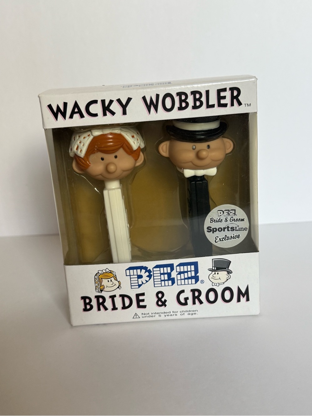 📦NIB📦Wacky Wobbler PEZ Bride and Groom SportLine Exclusive